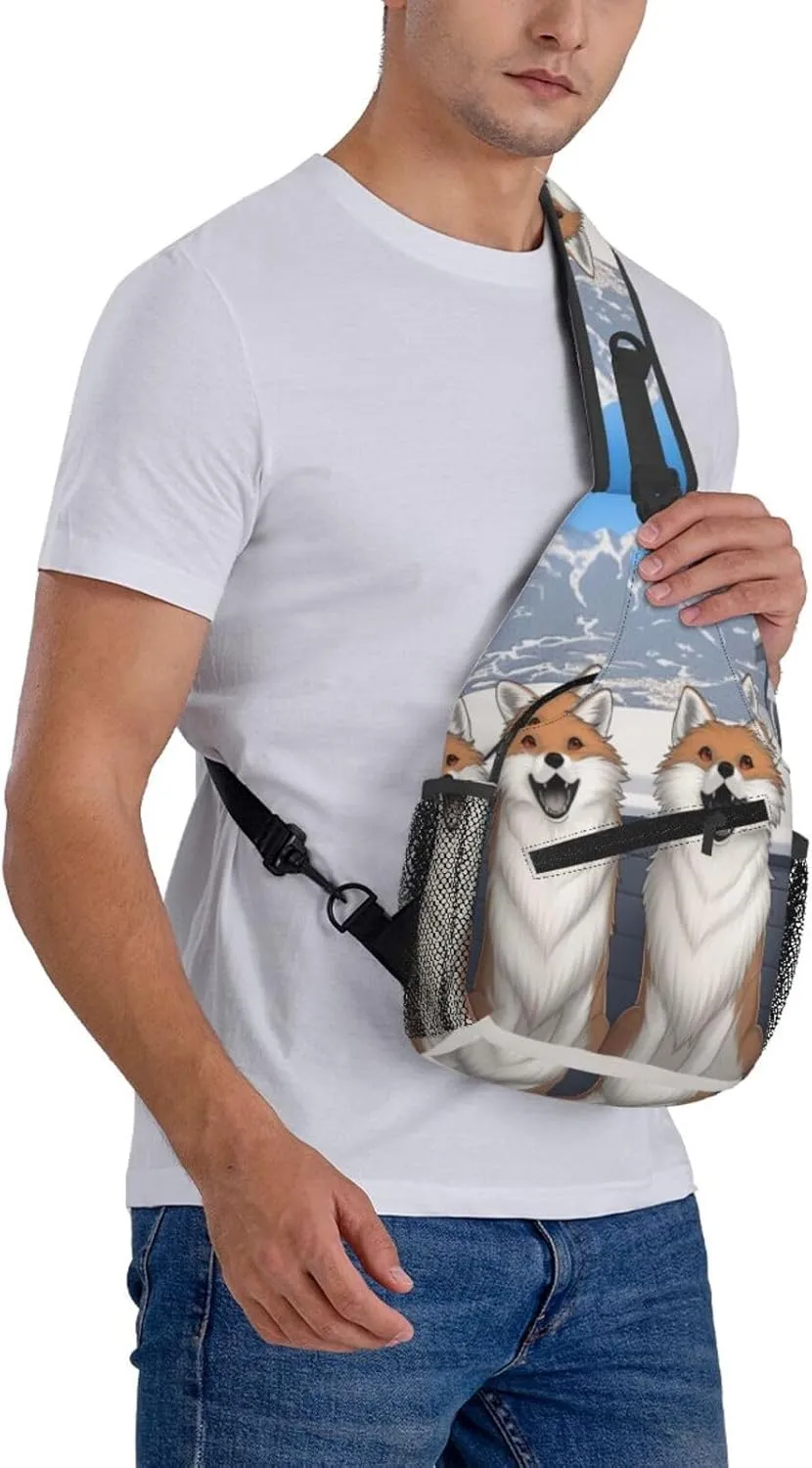 isometric 3d render Men's And Women's Small Crossbody Bags Chest Bags Daily Bags Are Suitable For Outdoor Hiking Trips