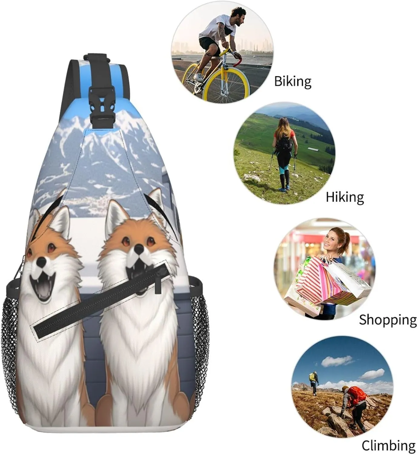 isometric 3d render Men's And Women's Small Crossbody Bags Chest Bags Daily Bags Are Suitable For Outdoor Hiking Trips