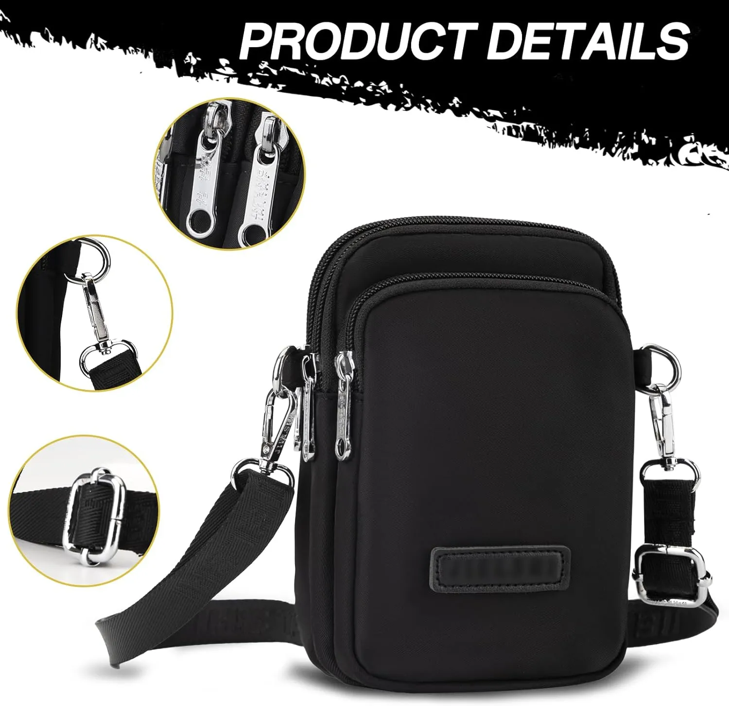 JANKS Small Crossbody Bag for Women Mini Cell Phone Bag Travel Pouch Wallet Purses Adjustable Over Shoulder Strap