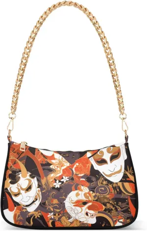 Japanese Masks Horror trendy chain crossbody travel bags hand bags for for birthday gifts