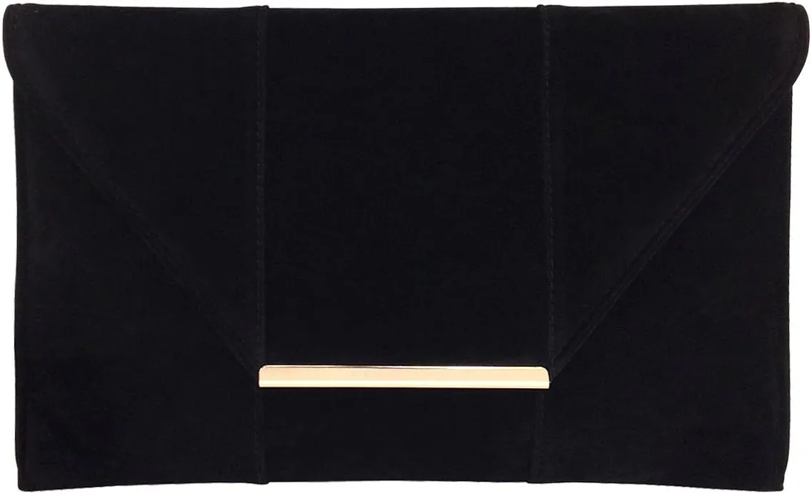 JNB Women's Faux Microsuede Envelope Clutch