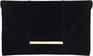 JNB Women's Faux Microsuede Envelope Clutch