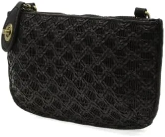 Joy Susan Women's Fashion Purse Lattice Woven Mini Crossbody Wristlet Clutch Hand Bag