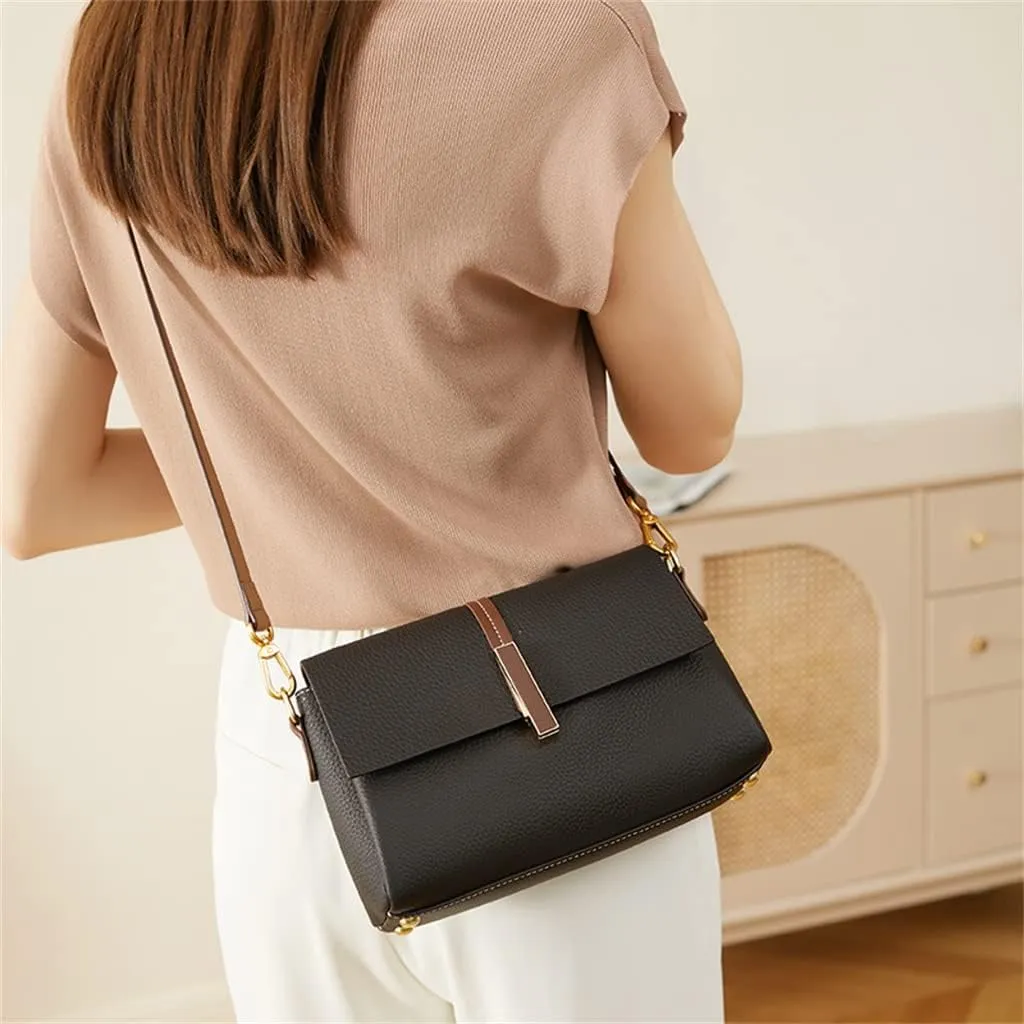 JSEIAJB Everything Female Autumn and Winter Crossbody Bag Bag Large Capacity Casual Leather Single Shoulder Bag
