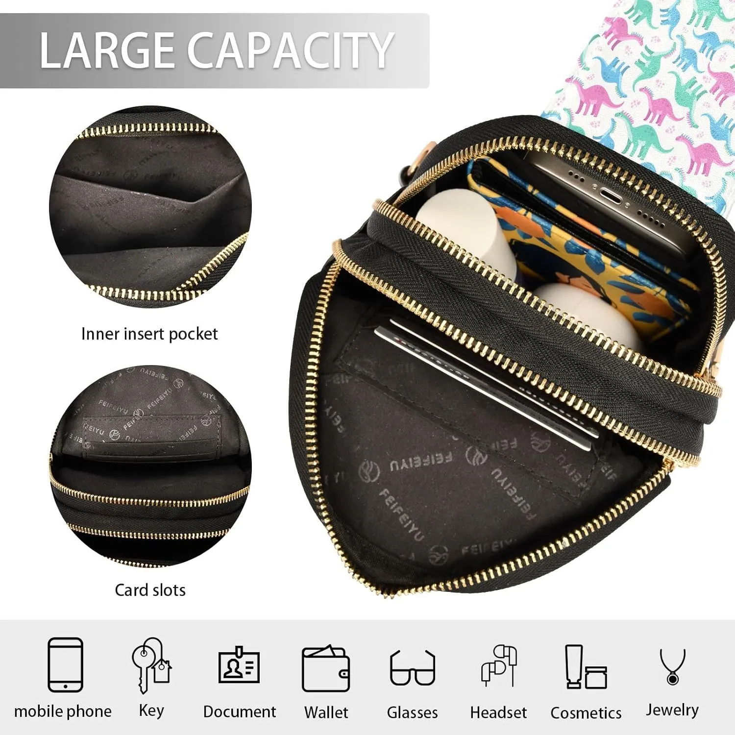 JSTEL Leather Crossbody Sling Bags for Women,Leather Crossbody Purses Leather Crossbody Bag Sling Purse
