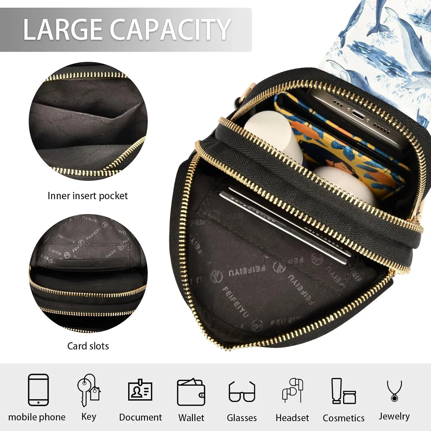 JSTEL Leather Crossbody Sling Bags for Women,Leather Crossbody Purses Leather Crossbody Bag Sling Purse