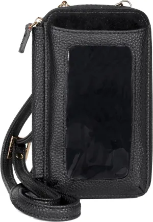 Julia Buxton Pebble RFID Everywhere Crossbody Black