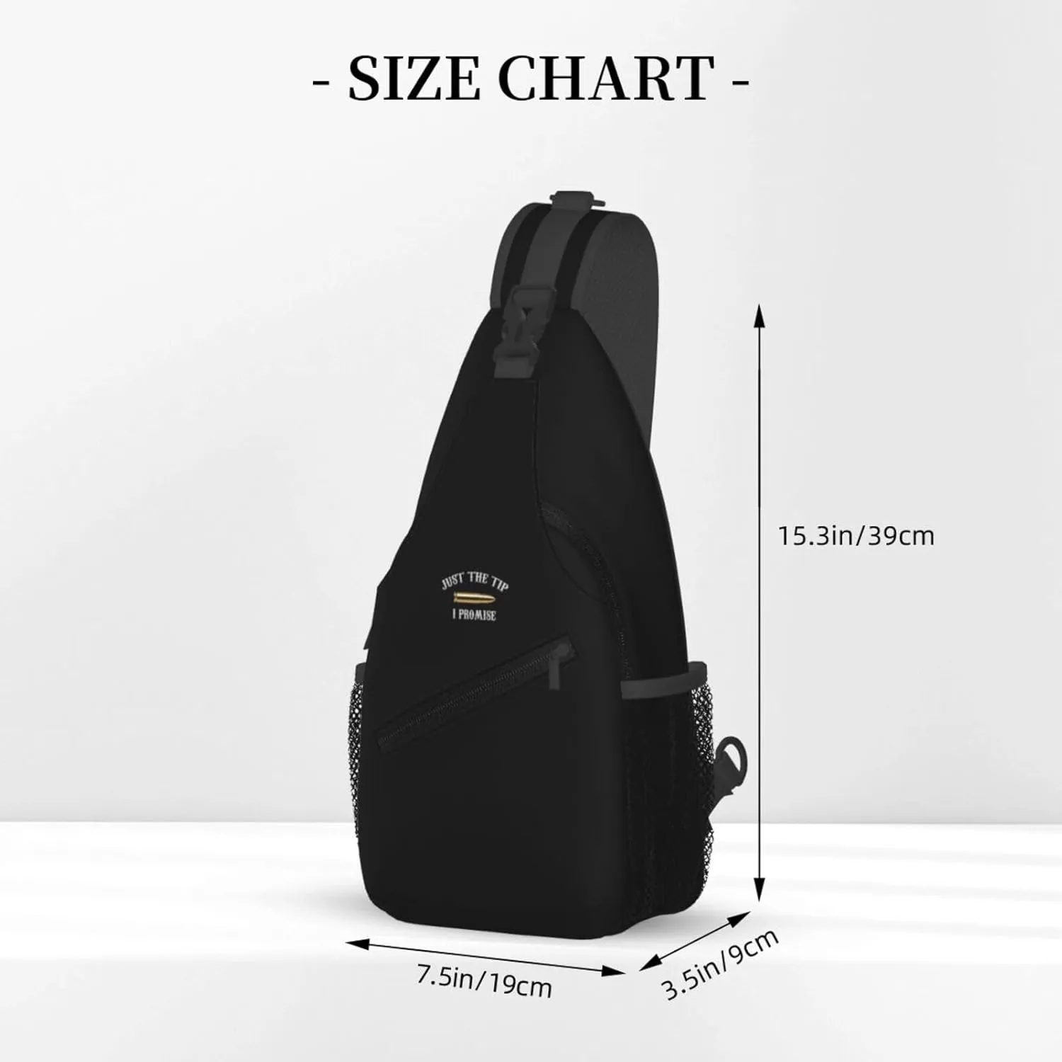Just The Tip I Promise Sling Bag Crossbody Backpack Shoulder Casual Daypack Bag for Men Women