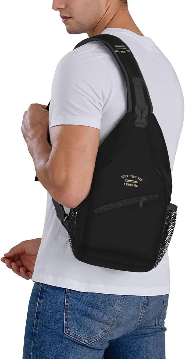Just The Tip I Promise Sling Bag Crossbody Backpack Shoulder Casual Daypack Bag for Men Women