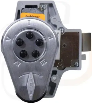 Kaba 9190000-26D-41 Auxiliary Lock with Thumbturn 5/8 Sl/Hb 26D, Satin Chrome