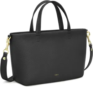 Kattee Leather Purses for Women, Small Crossbody Bags for Women, Top Handle Tote Handbags with Zipper Closure