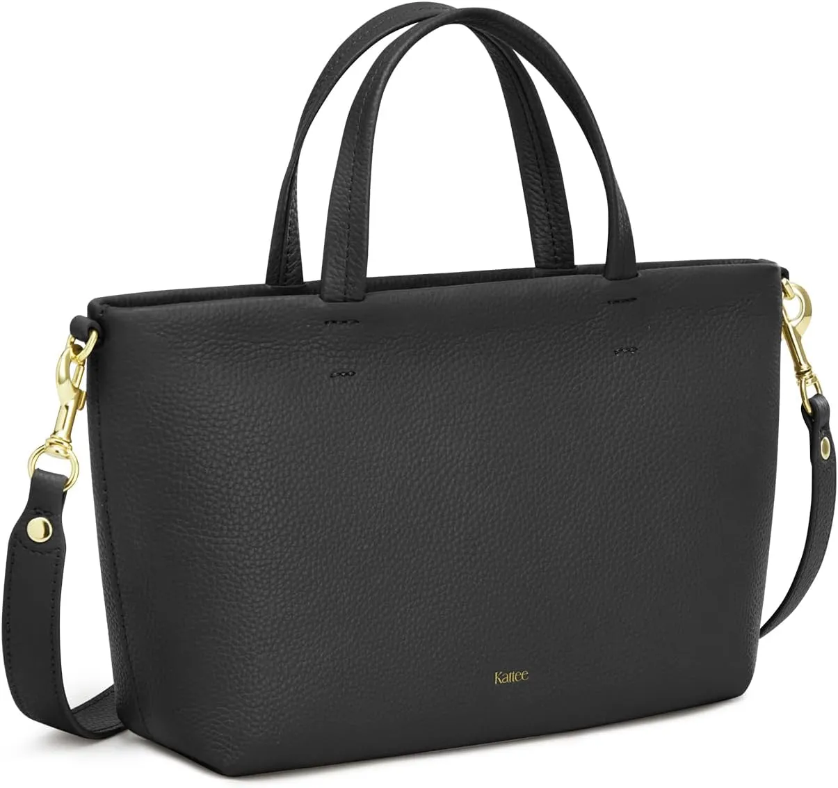 Kattee Leather Purses for Women, Small Crossbody Bags for Women, Top Handle Tote Handbags with Zipper Closure