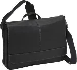 Kenneth Cole REACTION Risky Business Messenger Full-Grain Colombian Leather Crossbody Laptop Case & Tablet Day Bag