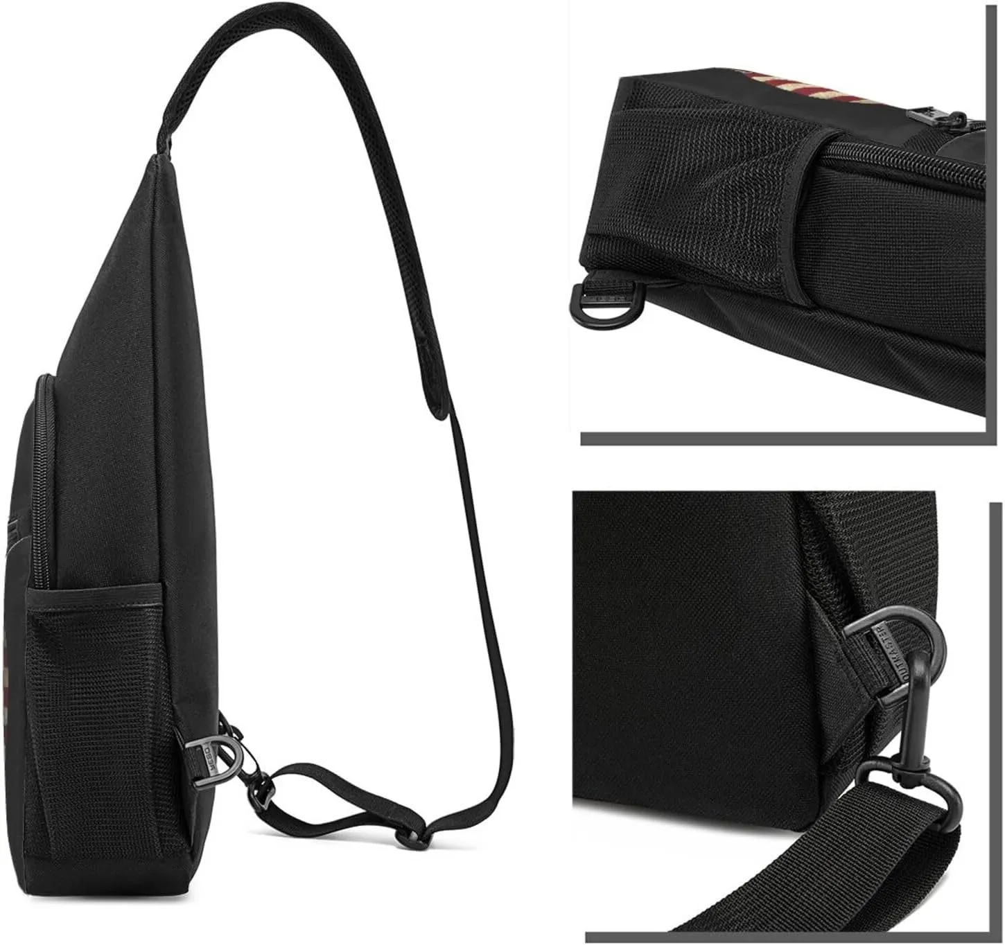 Kiwi Bird New Zealand USA Flag Sling Bag Crossbody Backpack Shoulder Casual Daypack Bags for Men Women