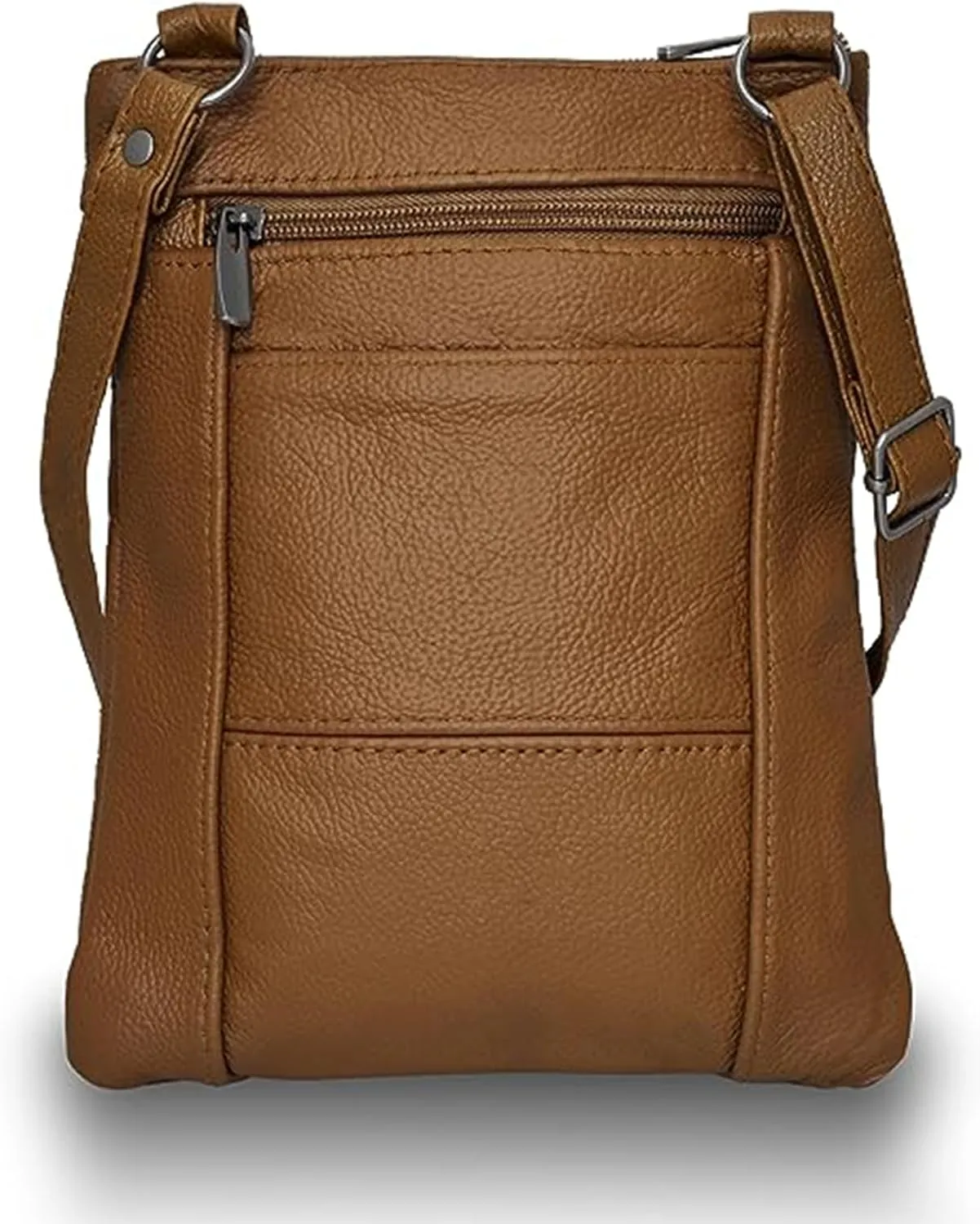 Krediz Leather Crossbody purses for Women - travel bag with 4 Zippers, Soft & Durable Purses for Women Trendy