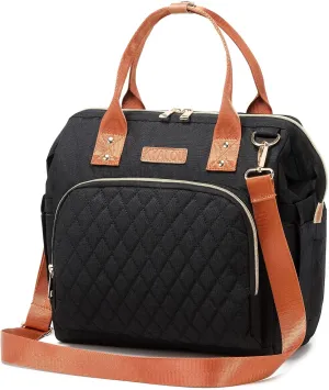 KYALOU Small Diaper Bag, Mini Baby Backpack for Mom, Multi-function Waterproof Travel Tote for Booys and Giirls (Black)