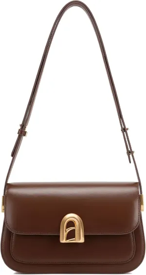 LA'FESTIN Genuine Leather Shoulder Purse for Women, Designer Handbag with Adjustable Strap, Going Out Crossbody Bag