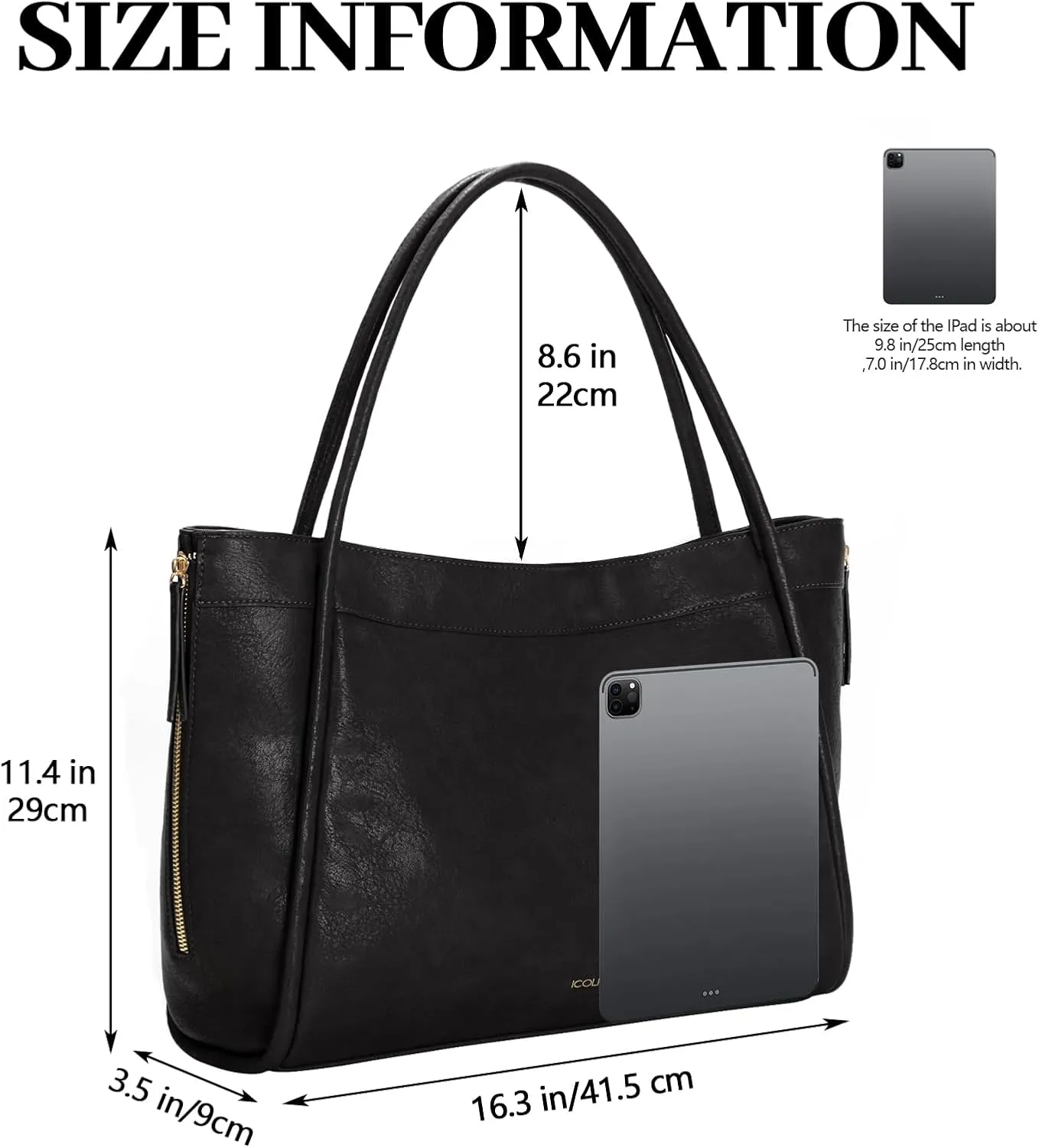 Large Tote Bag for Women Work Vegan Leather Travel Handbags Ladies Laptop Weekender Shoulder Hobo Bags