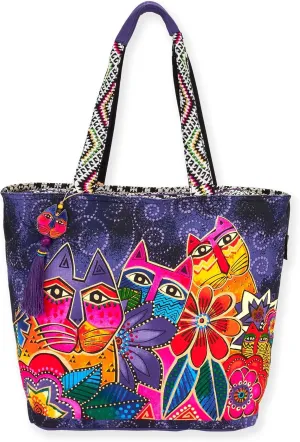 Laurel Burch Women Handbag, Crossbody, Tote (Shoulder Tote, Laurel's Garden)