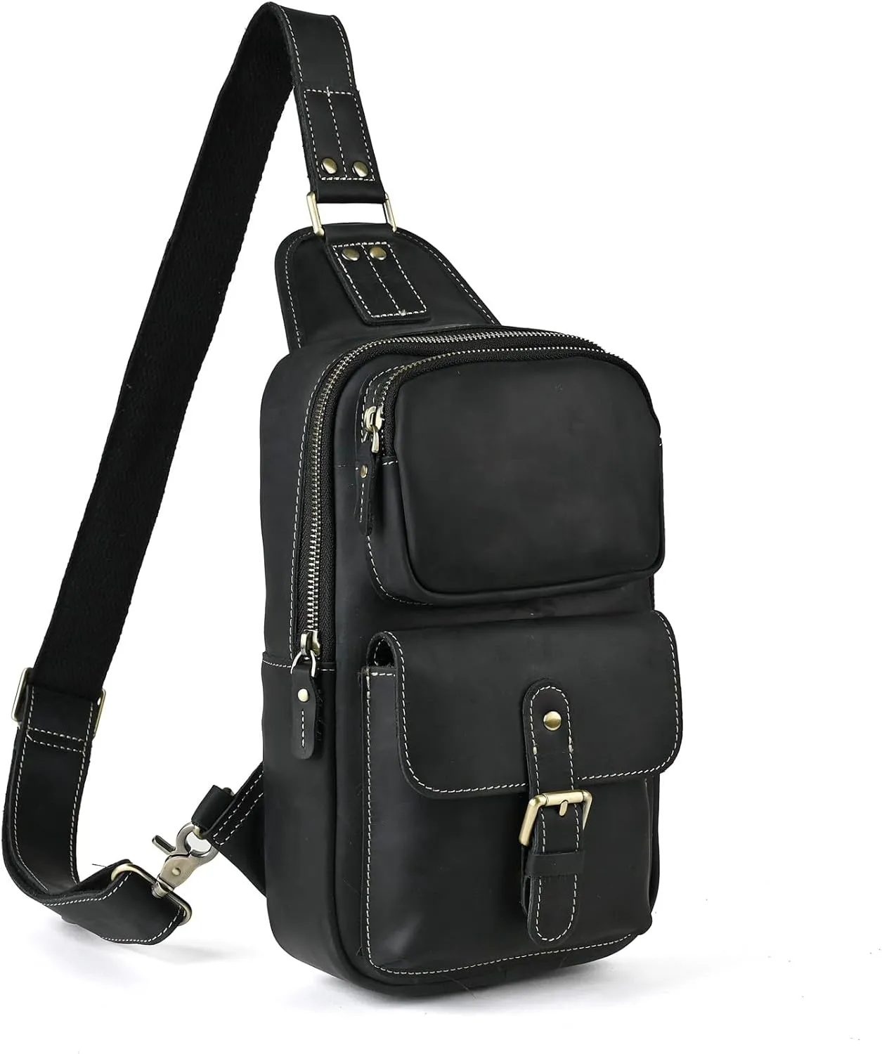 Le'aokuu Outdoor Casual Travel Hiking Crossbody Chest Sling Bag Rig One Shoulder Strap Bag Backpack 1315