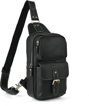 Le'aokuu Outdoor Casual Travel Hiking Crossbody Chest Sling Bag Rig One Shoulder Strap Bag Backpack 1315