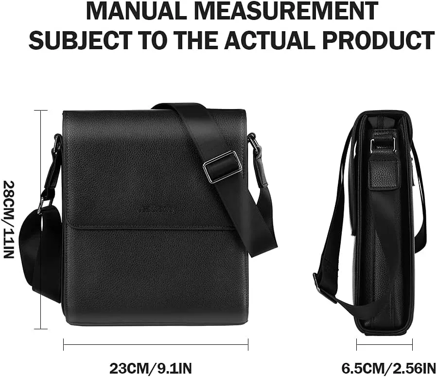Leathario Men's Shoulder Bag Leather Small Messenger Bag for Men Crossbody Bags for Men Handbag Satchel Travel bag