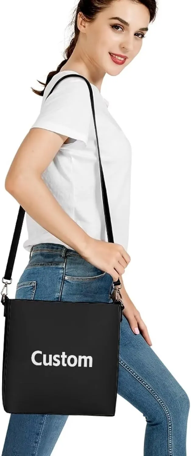 Leather Bucket Purse Fashion Bucket Bag for Women Shoulder Bag with Adjustable Strap Tote Handbag