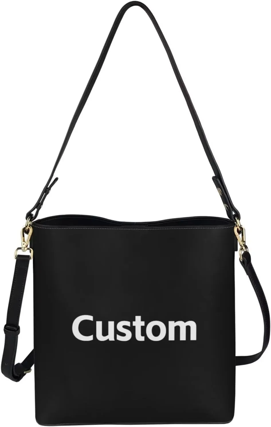 Leather Bucket Purse Fashion Bucket Bag for Women Shoulder Bag with Adjustable Strap Tote Handbag