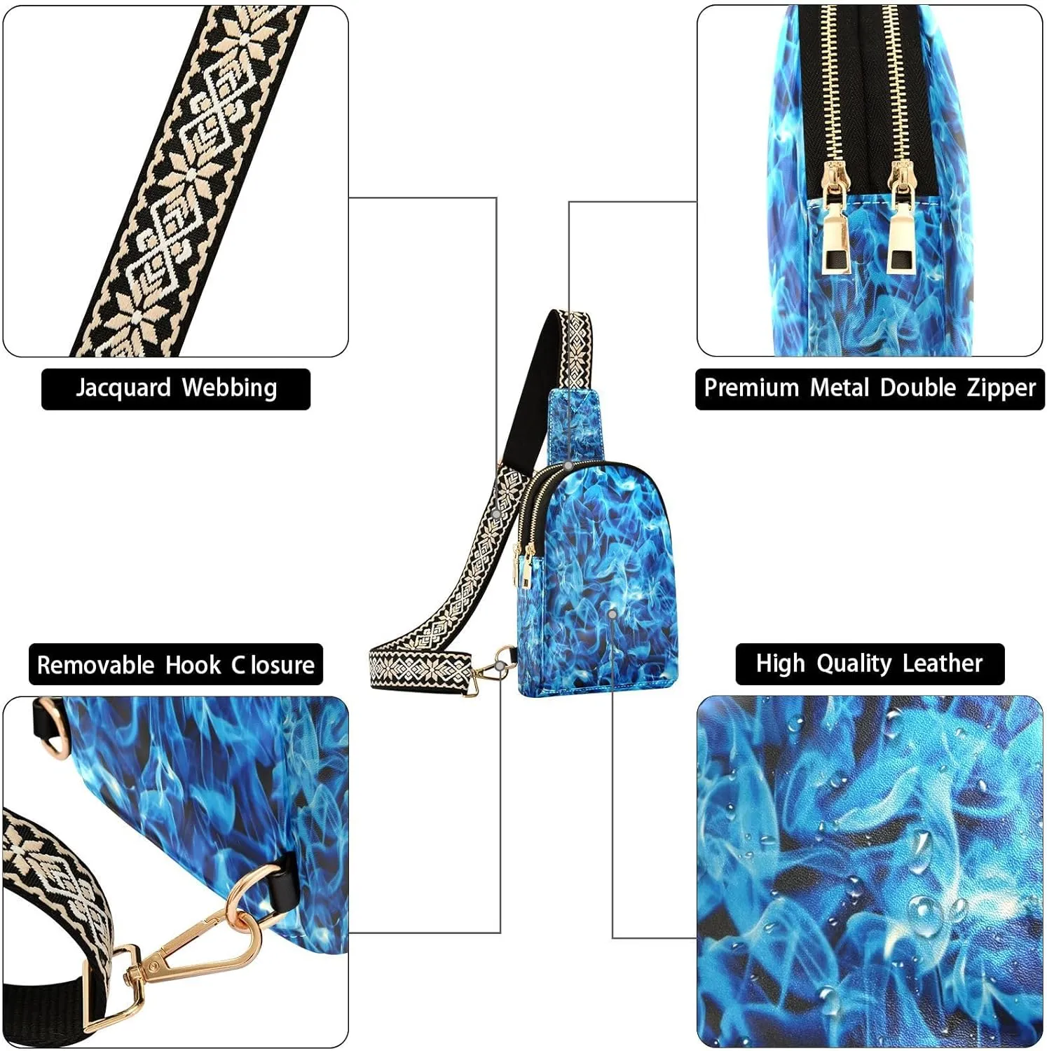 Leather Crossbody Bag for Women,Leather Crossbody Purse Leather Tote Bag Lady Shoulder Bag