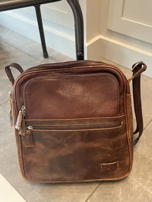 Leather Crossbody Traveler Bag w/RFID protective pocket
