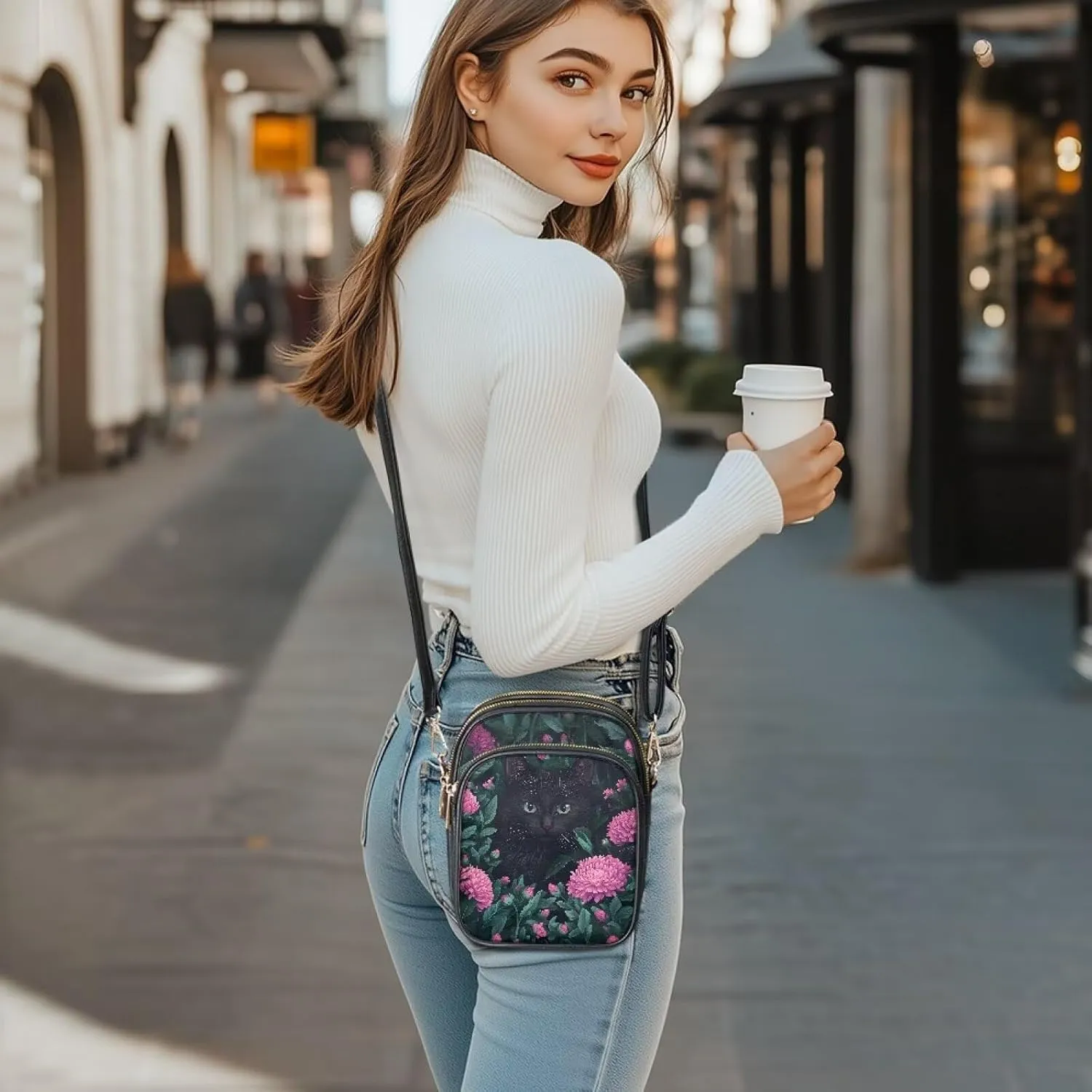 Leather Purse for Women, Leather Shoulder Crossbody Bags Sling Purses Fashion Easter & St. Patrick's Day Design