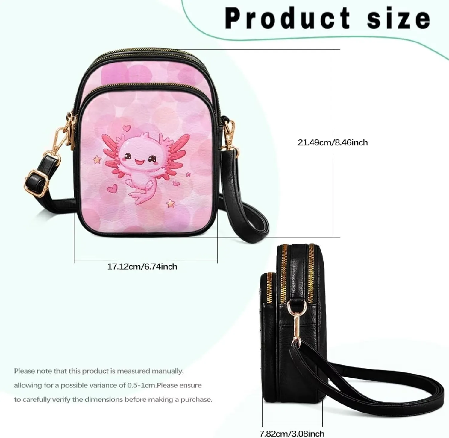 Leather Purse for Women, Leather Shoulder HandBag Multi Pockets Travel Sling Purse for Easter Valentine'S Day