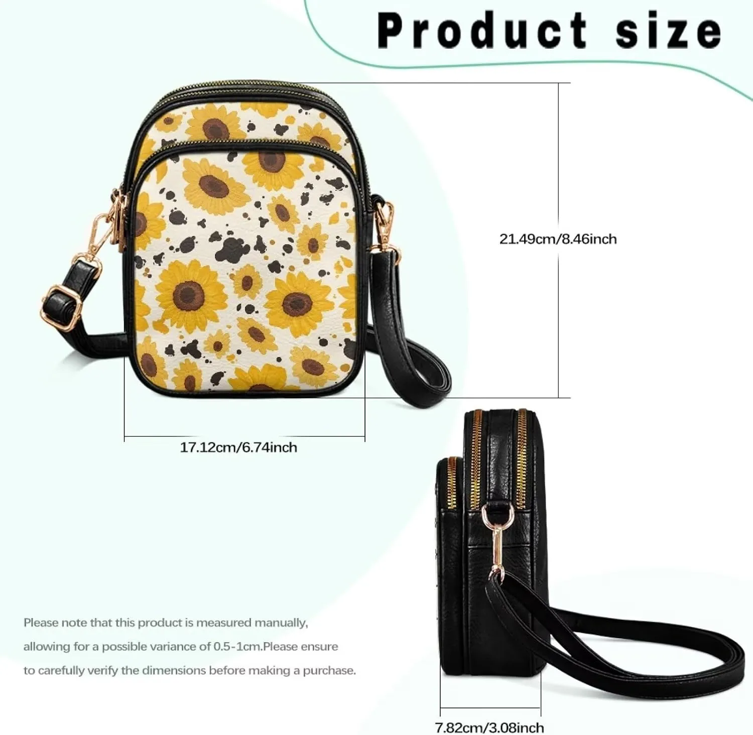 Leather Purse for Women, Leather Shoulder HandBag Multi Pockets Travel Sling Purse for Easter Valentine'S Day