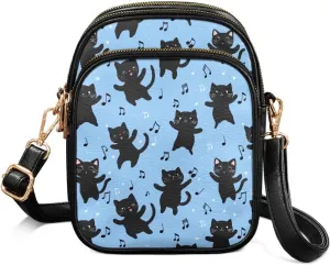 Leather Purse for Women, Leather Shoulder HandBag Multi Pockets Travel Sling Purse Ladies Crossbody Bags
