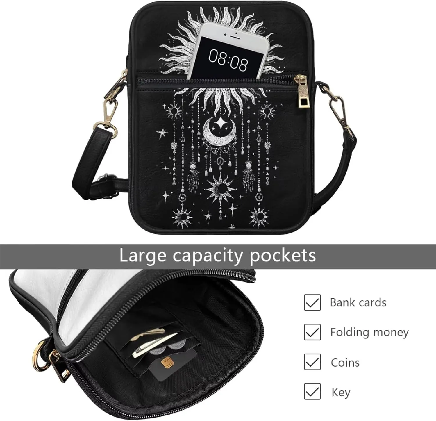 Leather Small Crossbody Bags for Women Cross Body Shoulder Purse Trendy Crossbody Phone Purses Handbags