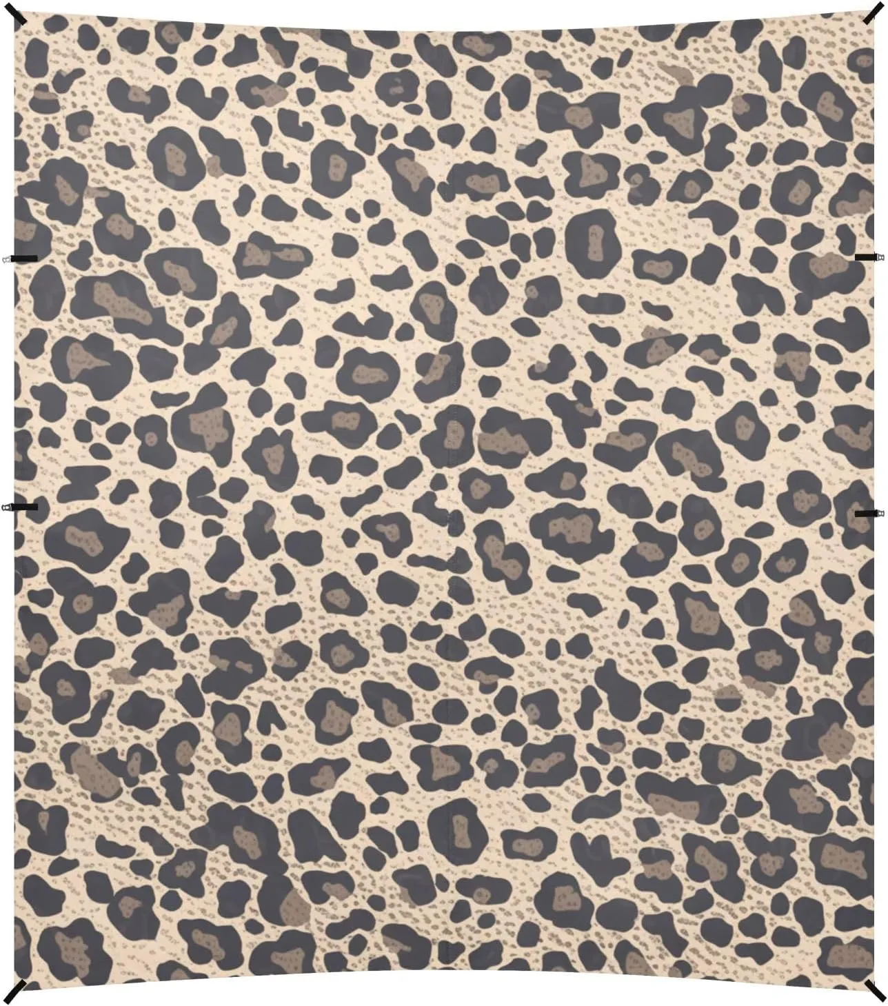 Leopard Print Pattern Stable Beach Tent UPF50  Easy Setup Portable Sun Shelter with Sandbags and Shovel for Camping Trips, Fishing, Backyard Fun or Picnics