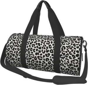 leopard print Printed Travel Bag,Round Personal Item Storage bag,Foldie Duffel Bag for Traveling Vacation,Fitness,Sports