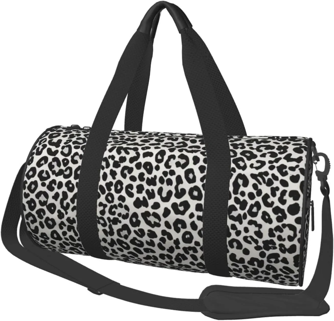 leopard print Printed Travel Bag,Round Personal Item Storage bag,Foldie Duffel Bag for Traveling Vacation,Fitness,Sports