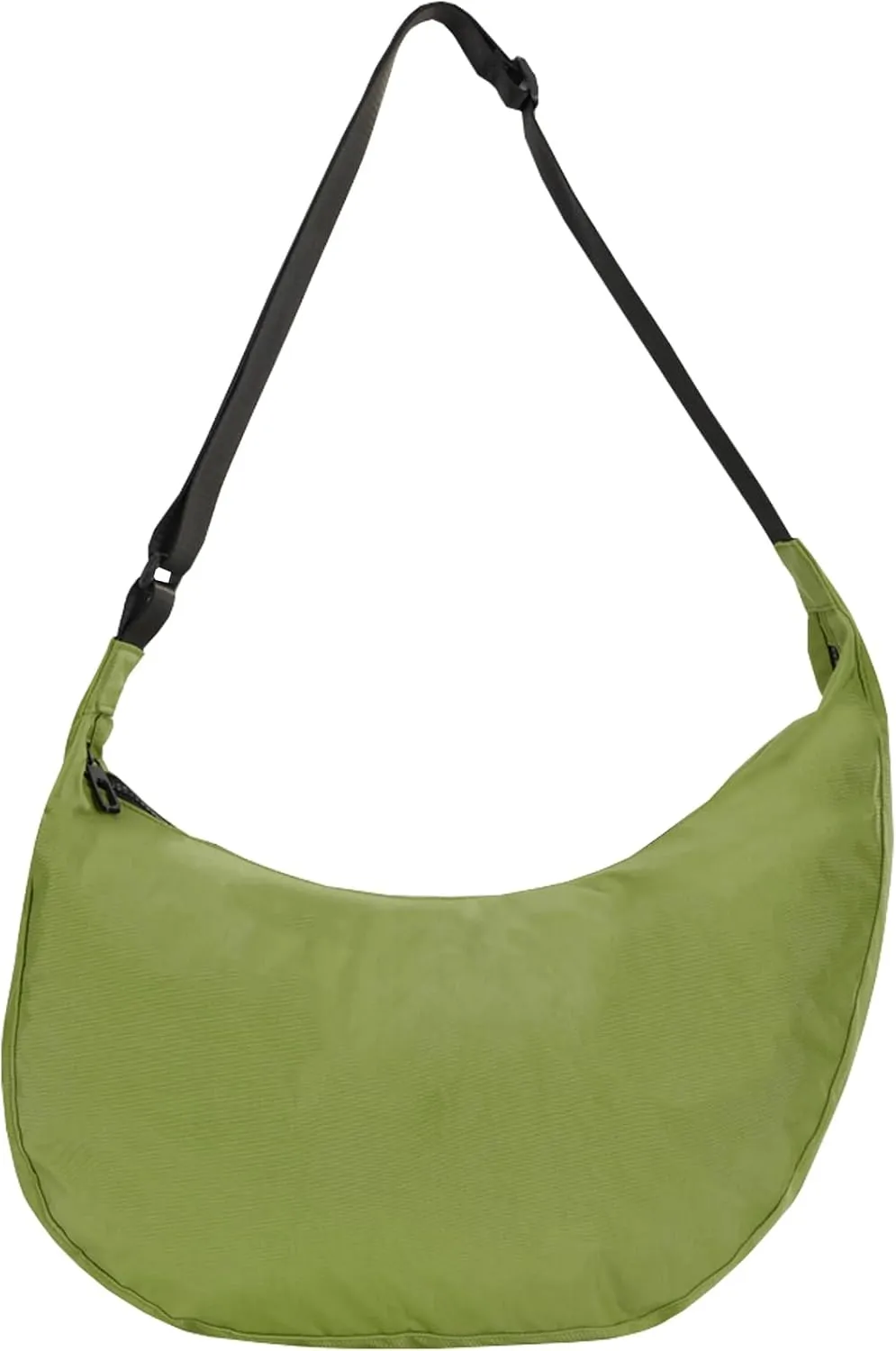 Lightweight Nylon Crescent Crossbody Bag for Women Adjustable Strap Water-Resistant Everyday Purse