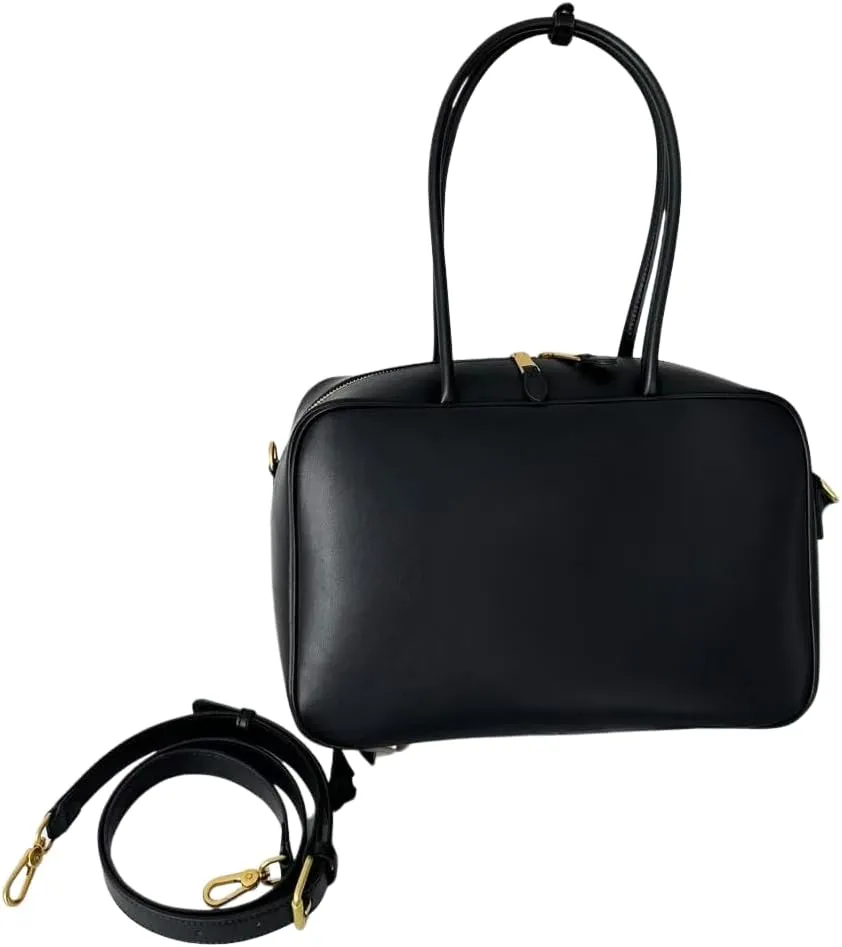 Linea Eleganza — Classic Genuine Leather Bag with Adjustable Strap