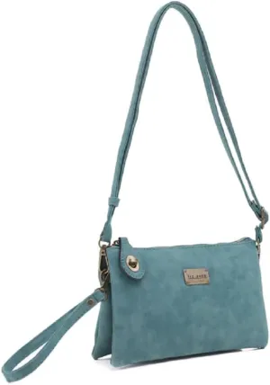 Liz Soto Ella Womens Crossbody Purse and Wristlet - PU Leather Wallet and Over the Shoulder Bags with Wrist Strap
