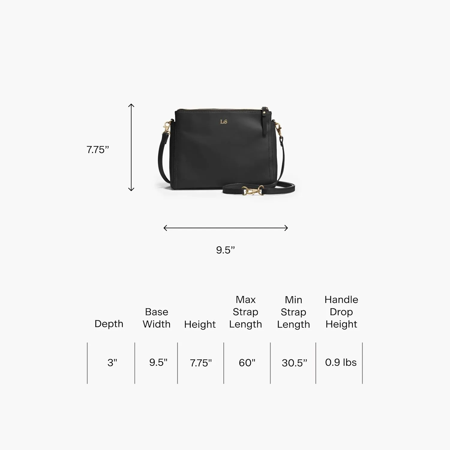 Lo & Sons The Pearl Crossbody Bag - Premium Nappa Leather Bag with Convertible Strap | Lightweight Leather Bag For Women