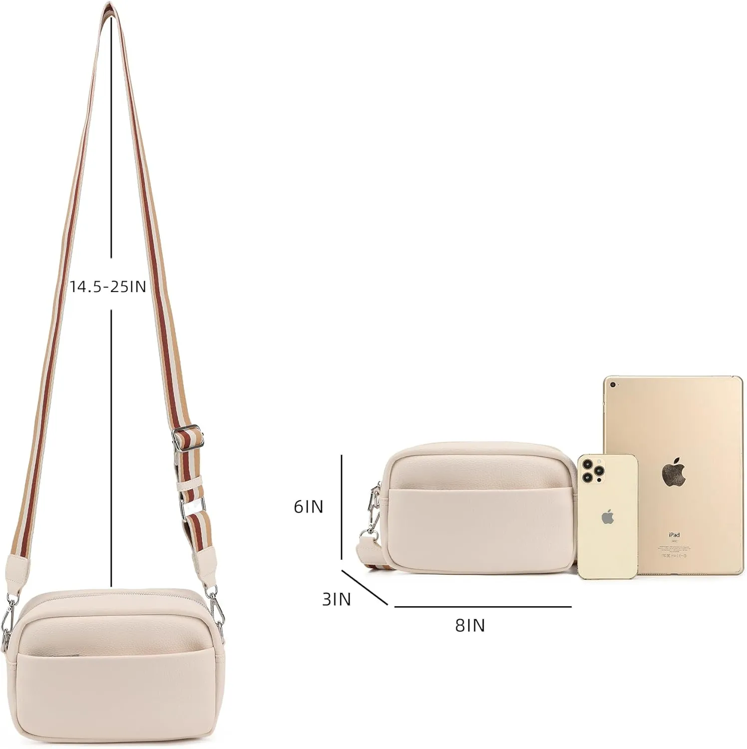 lola mae Quilted Crossbody Bag, Trendy Design Shoulder Purse