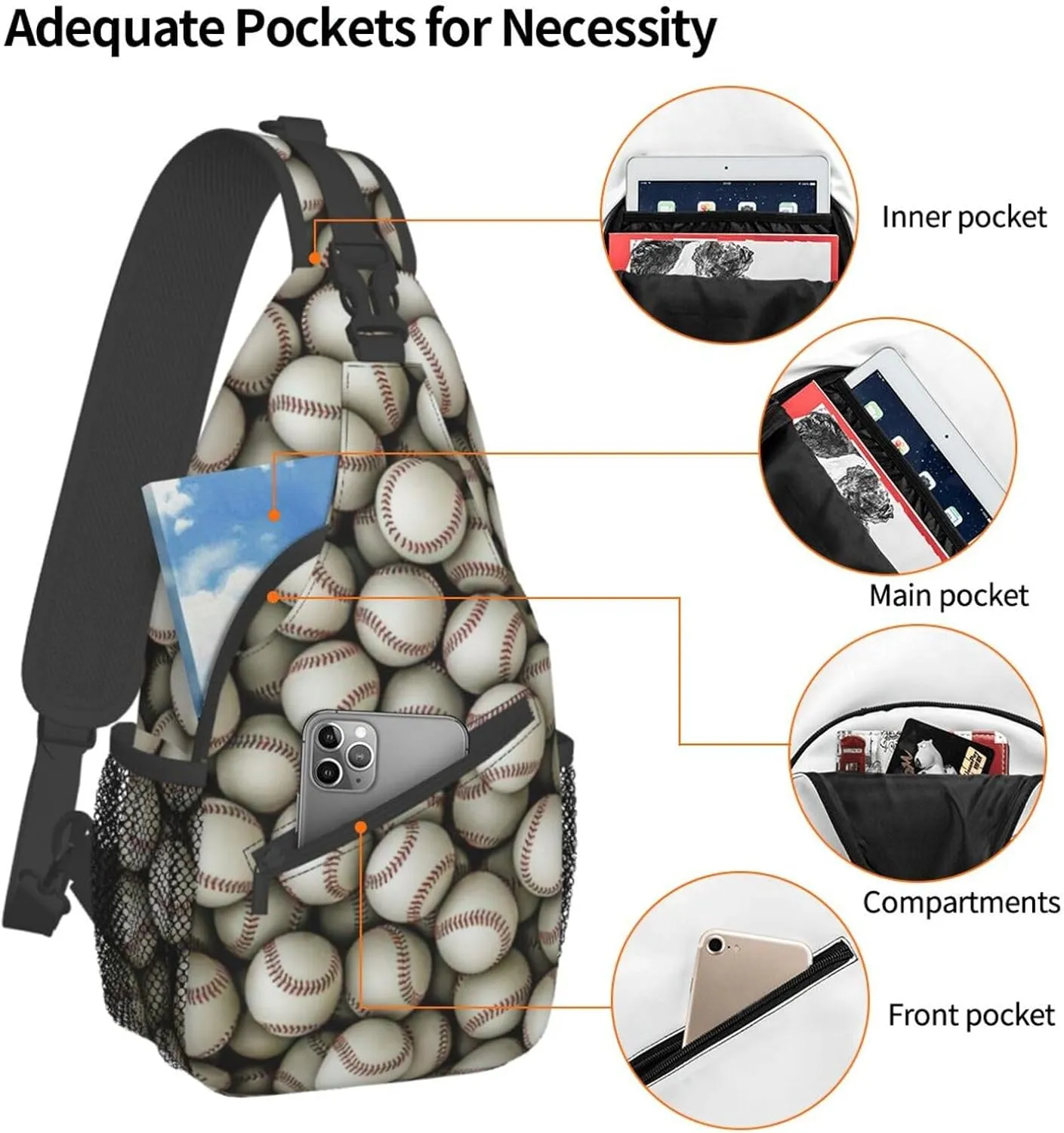 Lollipop Crossbody Sling Backpack Sling Bag Travel Hiking Chest Bag Daypack For Women Men