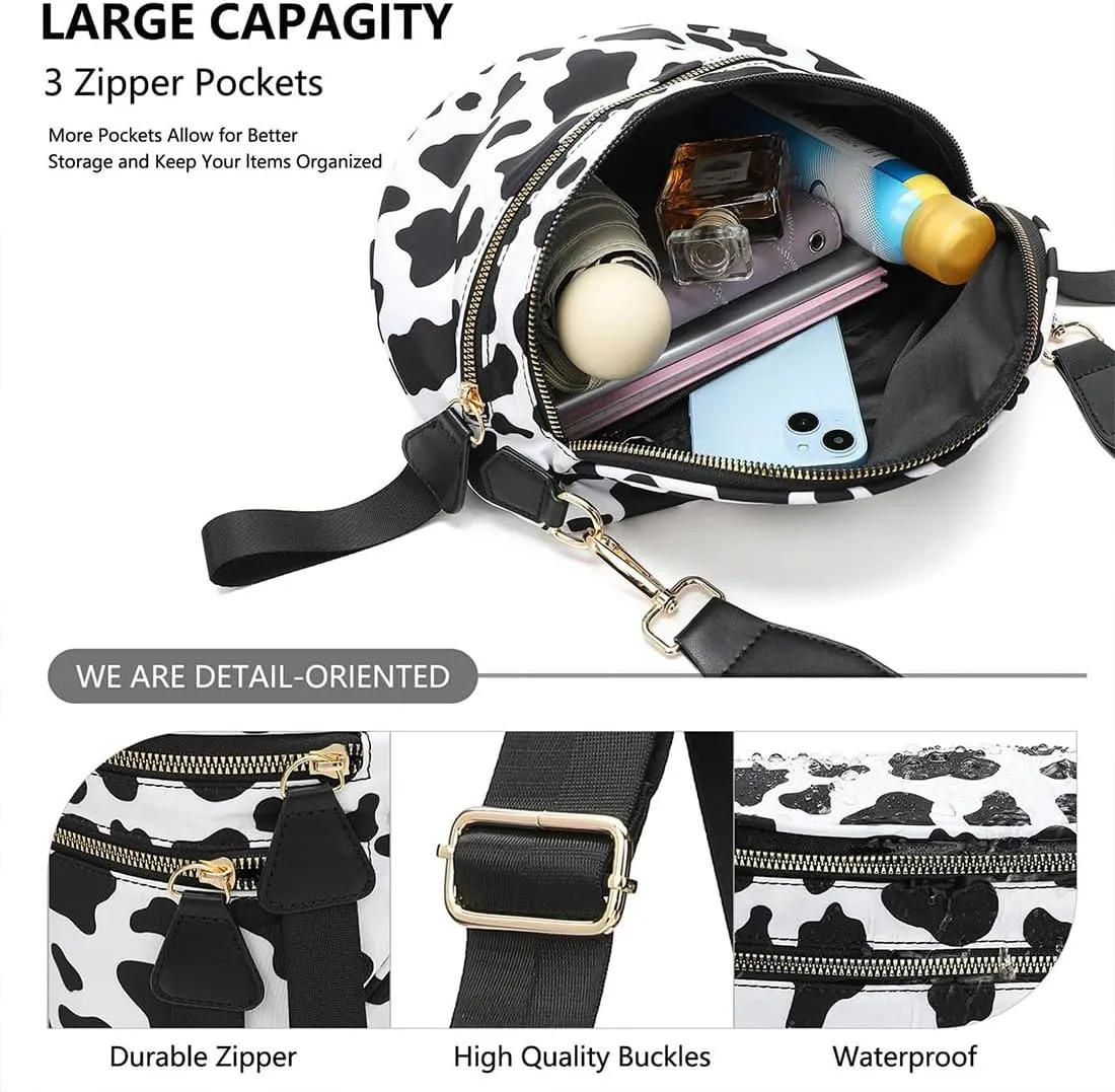 Lumeva Checkered Bum Bag, 2025 New Checkered Crossbody Bag for Women, Spacious Stylish Bumbag with Shoulder Straps (E)