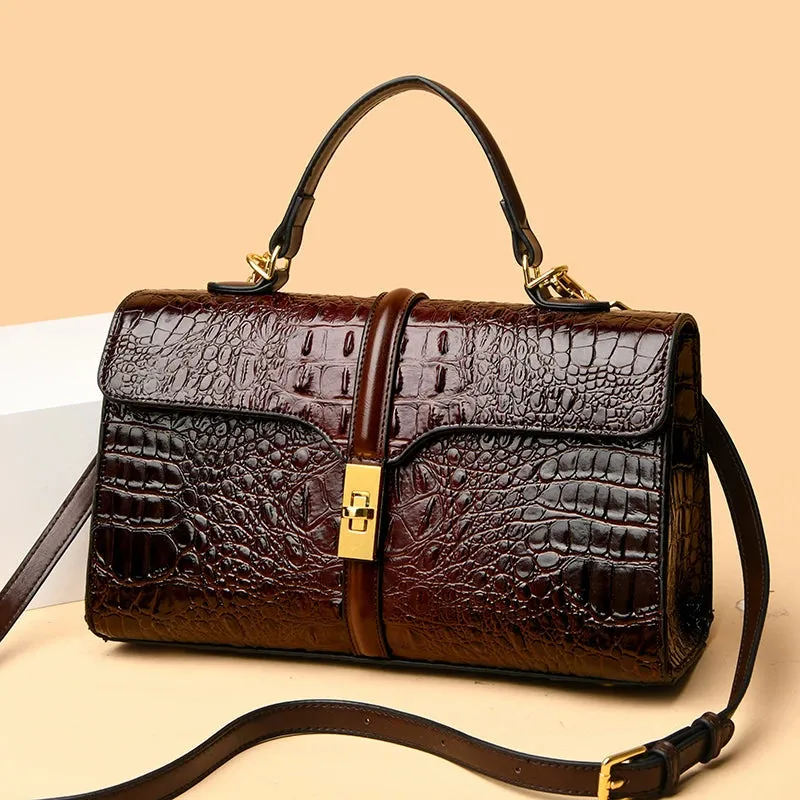 Luxury Crocodile Pattern Women Handbag Fashion Shoulder Bags Famous Brand Designer Leather Crossbody Bag Ladies Large Hand bags