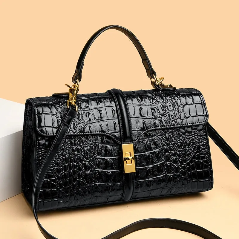 Luxury Crocodile Pattern Women Handbag Fashion Shoulder Bags Famous Brand Designer Leather Crossbody Bag Ladies Large Hand bags