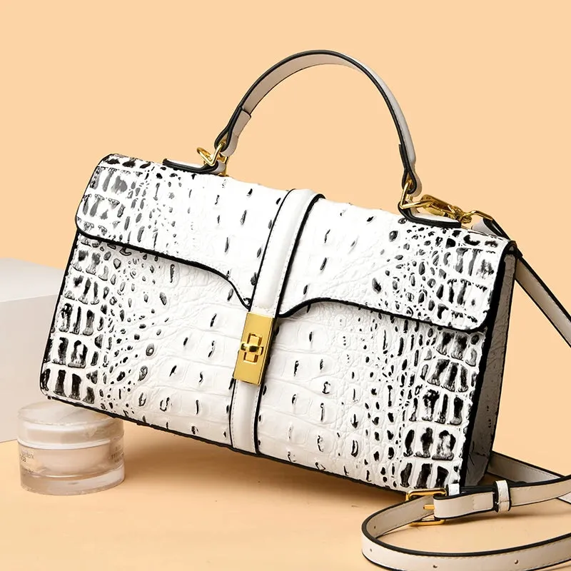Luxury Crocodile Pattern Women Handbag Fashion Shoulder Bags Famous Brand Designer Leather Crossbody Bag Ladies Large Hand bags
