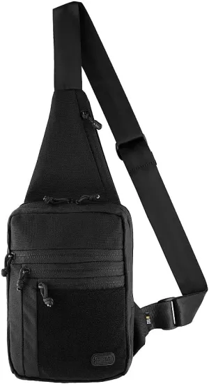 M-Tac Tactical Sling Bag for Men - Crossbody Concealed Carry Bag Chest Pack - Black Mens Crossbody Holster Bag