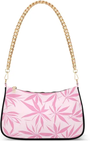 Maple Leaf Weed Peach trendy chain small purses for women crossbody handbag for women for for traveling